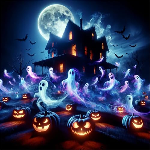 Puzzles 70 Teile Erwachsene,16x16 cm Lernspiel Herausforderung Spielzeug 70 Teile Halloween Spukhaus Puzzles für Erwachsene von Yeecer