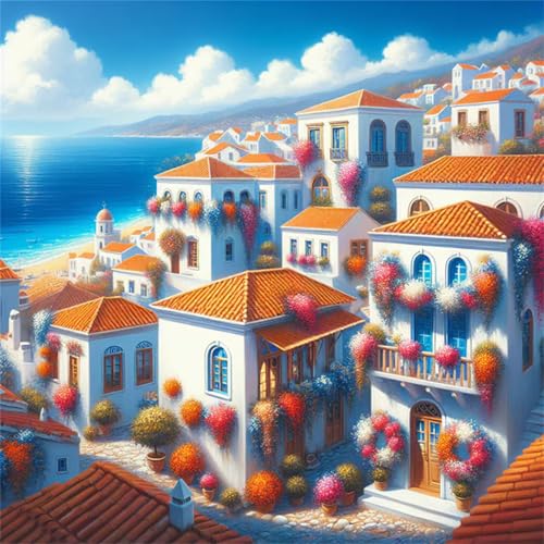 Puzzles 70 Teile Erwachsene,16x16 cm Lernspiel Herausforderung Spielzeug 70 Teile Küstenhäuserdorf Puzzles für Erwachsene Puzzles 70 Teile Erwachsene,16x16 cm Lernspiel Herausforderung Spielzeug 70 Teile Küstenhäuserdorf Puzzles für Erwachsene von Yeecer
