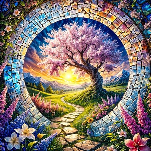 Puzzles 70 Teile Erwachsene,16x16 cm Lernspiel Herausforderung Spielzeug 70 Teile Landschaftsbäume Puzzles für Erwachsene von Yeecer