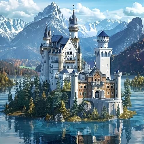 Puzzles 70 Teile Erwachsene,16x16 cm Lernspiel Herausforderung Spielzeug 70 Teile Landschaftsschloss Puzzles für Erwachsene von Yeecer