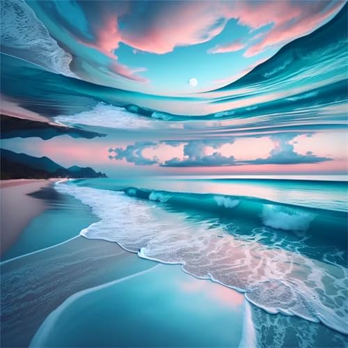 Puzzles 70 Teile Erwachsene,16x16 cm Lernspiel Herausforderung Spielzeug 70 Teile Meer Reflexion Landschaft Puzzles für Erwachsene von Yeecer