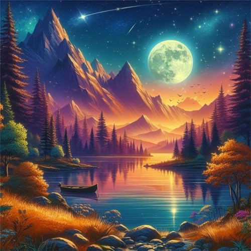 Puzzles 70 Teile Erwachsene,16x16 cm Lernspiel Herausforderung Spielzeug 70 Teile Mondberglandschaft Puzzles für Erwachsene von Yeecer