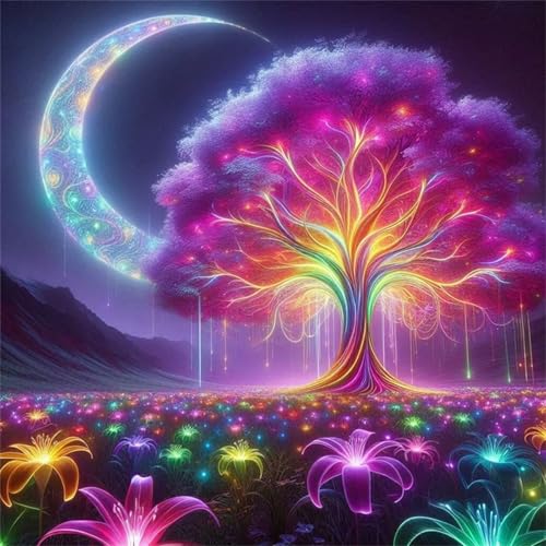 Puzzles 70 Teile Erwachsene,16x16 cm Lernspiel Herausforderung Spielzeug 70 Teile Mondfluoreszierender Baum Puzzles für Erwachsene von Yeecer