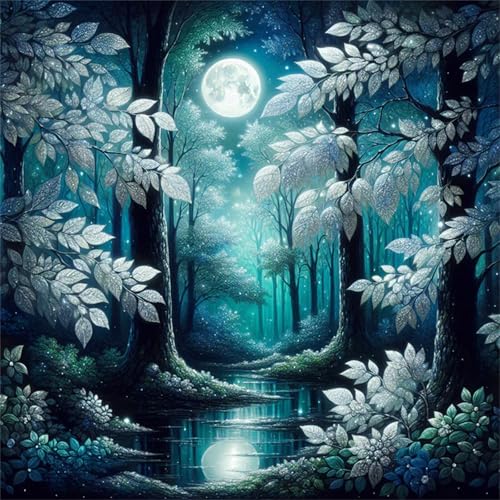 Puzzles 70 Teile Erwachsene,16x16 cm Lernspiel Herausforderung Spielzeug 70 Teile Mondwaldlandschaft Puzzles für Erwachsene von Yeecer