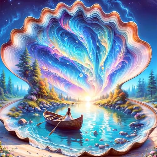 Puzzles 70 Teile Erwachsene,16x16 cm Lernspiel Herausforderung Spielzeug 70 Teile Muschellandschaft Meer Puzzles für Erwachsene von Yeecer