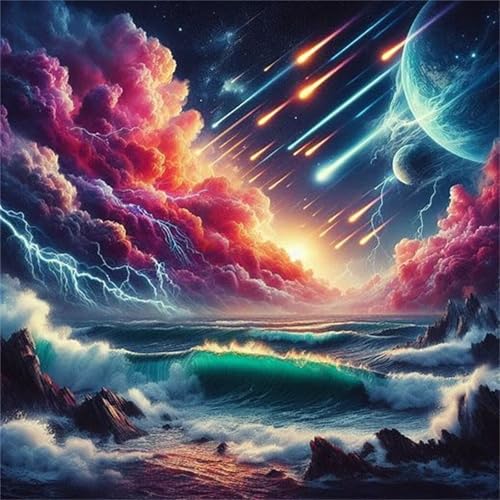 Puzzles 70 Teile Erwachsene,16x16 cm Lernspiel Herausforderung Spielzeug 70 Teile Ozeanfarbene Wolken Puzzles für Erwachsene von Yeecer