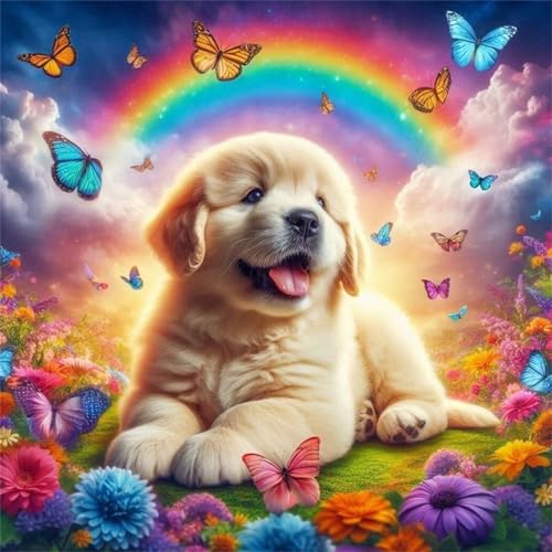 Puzzles 70 Teile Erwachsene,16x16 cm Lernspiel Herausforderung Spielzeug 70 Teile Regenbogen-Hundeblume Puzzles für Erwachsene von Yeecer