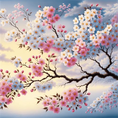 Puzzles 70 Teile Erwachsene,16x16 cm Lernspiel Herausforderung Spielzeug 70 Teile Rosa Blumenbaum Puzzles für Erwachsene von Yeecer