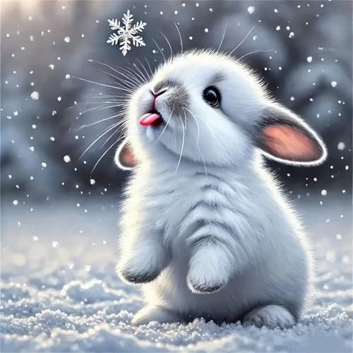 Puzzles 70 Teile Erwachsene,16x16 cm Lernspiel Herausforderung Spielzeug 70 Teile Schneehase Puzzles für Erwachsene von Yeecer