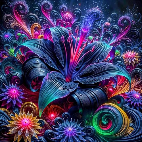 Puzzles 70 Teile Erwachsene,16x16 cm Lernspiel Herausforderung Spielzeug 70 Teile Schwarze Lilien Blumen Puzzles für Erwachsene von Yeecer