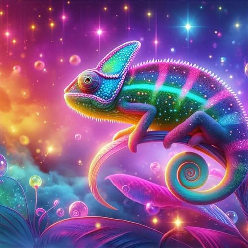 Puzzles 70 Teile Erwachsene,16x16 cm Lernspiel Herausforderung Spielzeug 70 Teile Sternenlicht-Chamäleon Puzzles für Erwachsene von Yeecer