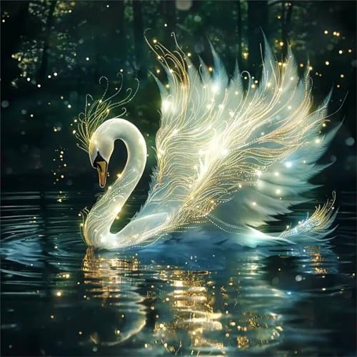 Puzzles 70 Teile Erwachsene,16x16 cm Lernspiel Herausforderung Spielzeug 70 Teile Sternenlichtschwan Puzzles für Erwachsene von Yeecer