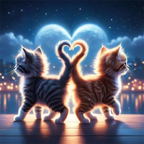 Puzzles 70 Teile Erwachsene,16x16 cm Lernspiel Herausforderung Spielzeug 70 Teile Süße Liebeskatze Puzzles für Erwachsene von Yeecer