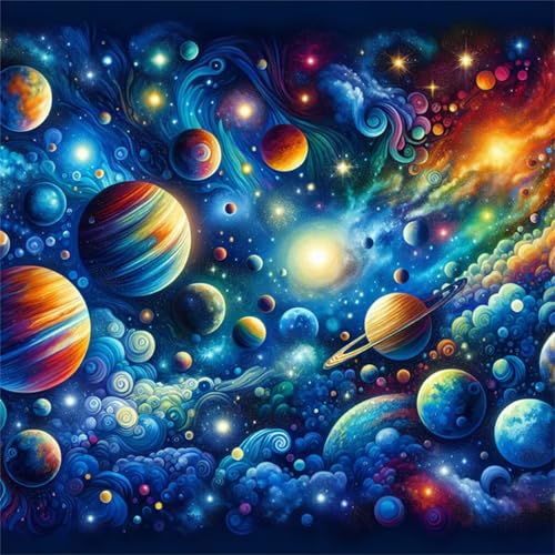 Puzzles 70 Teile Erwachsene,16x16 cm Lernspiel Herausforderung Spielzeug 70 Teile Universumslandschaft Puzzles für Erwachsene von Yeecer