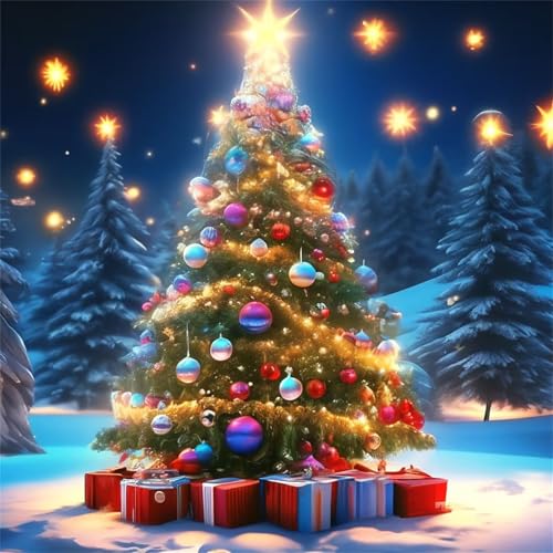 Puzzles 70 Teile Erwachsene,16x16 cm Lernspiel Herausforderung Spielzeug 70 Teile Weihnachtsbaumlandschaft Puzzles für Erwachsene von Yeecer