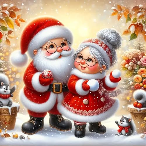 Puzzles 70 Teile Erwachsene,16x16 cm Lernspiel Herausforderung Spielzeug 70 Teile Weihnachtsmann-Paar Puzzles für Erwachsene von Yeecer