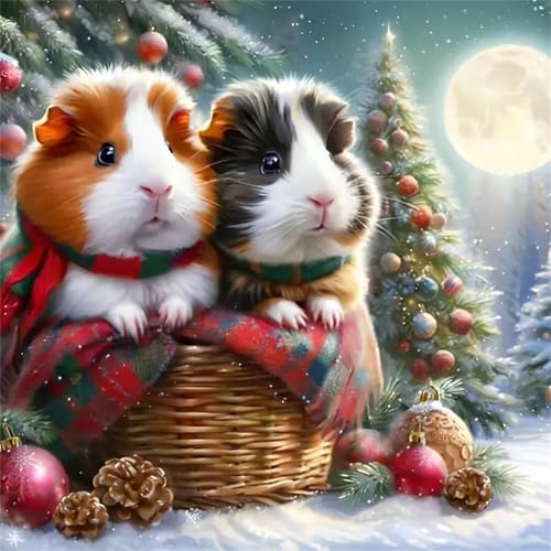 Puzzles 70 Teile Erwachsene,16x16 cm Lernspiel Herausforderung Spielzeug 70 Teile Wintermeerschweinchen Puzzles für Erwachsene von Yeecer
