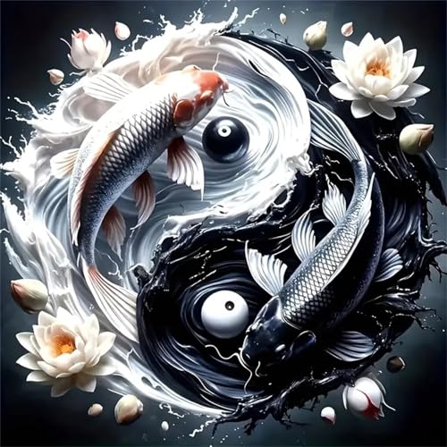 Puzzles 70 Teile Erwachsene,16x16 cm Lernspiel Herausforderung Spielzeug 70 Teile Yin-Yang Koi Puzzles für Erwachsene Puzzles 70 Teile Erwachsene,16x16 cm Lernspiel Herausforderung Spielzeug 70 Teile Yin-Yang Koi Puzzles für Erwachsene von Yeecer