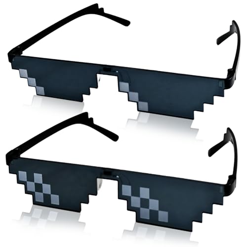 Yeefunjoy 2 Pcs Stück Thug Life Pixelated Sonnenbrille, Coole Mosaik Brillen Unisex Sonnenbrille Brille Party für Erwachsene, Jungen und Mädchen Lustige Brillen Pixel Sonnenbrillen Foto Requisiten Yeefunjoy 2 Pcs Stück Thug Life Pixelated Sonnenbrille, Coole Mosaik Brillen Unisex Sonnenbrille Brille Party für Erwachsene, Jungen und Mädchen Lustige Brillen Pixel Sonnenbrillen Foto Requisiten von Yeefunjoy