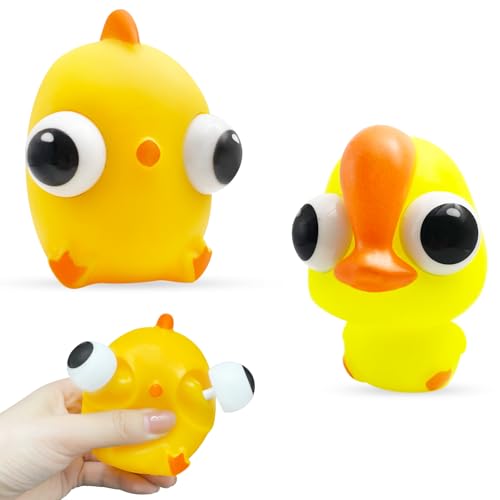 Yeefunjoy 2 Stück Squeeze Spielzeug, Ente Küken Popping Out Eyes Squeeze Spielzeug Ostern Decompression Sensory Toys, Anti Stress Spielzeug Stressbälle für Kinder Erwachsene Angst Stressabbau Geschenk Yeefunjoy 2 Stück Squeeze Spielzeug, Ente Küken Popping Out Eyes Squeeze Spielzeug Ostern Decompression Sensory Toys, Anti Stress Spielzeug Stressbälle für Kinder Erwachsene Angst Stressabbau Geschenk von Yeefunjoy