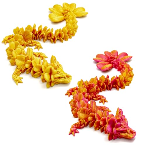 Yeefunjoy 2Stück 3D Gedruckte Drachen, Beweglicher Kristalldrache Fidget Spielzeug Flexible Verbindungen, Realistische Drachen Figuren Deko Schreibtischspielzeug für Erwachsene Kinder Ostern Geschenke Yeefunjoy 2Stück 3D Gedruckte Drachen, Beweglicher Kristalldrache Fidget Spielzeug Flexible Verbindungen, Realistische Drachen Figuren Deko Schreibtischspielzeug für Erwachsene Kinder Ostern Geschenke von Yeefunjoy