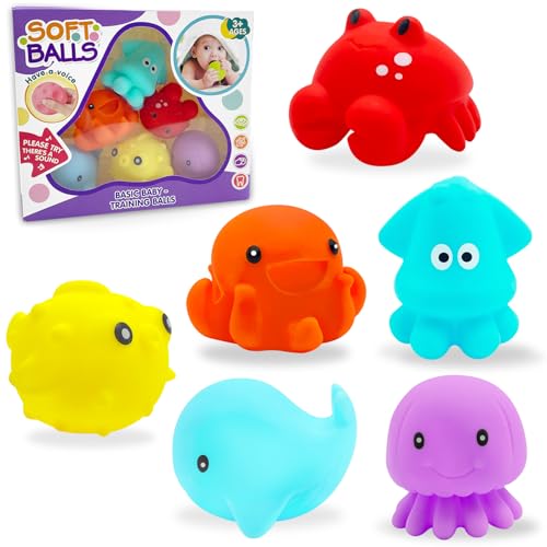 Yeefunjoy 6 Stück Badespielzeug, Marine Amine Badewannenspielzeug Baby Wasserspielzeug Kinder Sensorisches Silikon Pool Spielzeug Badewanne Pool Spielzeug Geburtstag Geschenke für Jungen und Mädchen Yeefunjoy 6 Stück Badespielzeug, Marine Amine Badewannenspielzeug Baby Wasserspielzeug Kinder Sensorisches Silikon Pool Spielzeug Badewanne Pool Spielzeug Geburtstag Geschenke für Jungen und Mädchen von Yeefunjoy