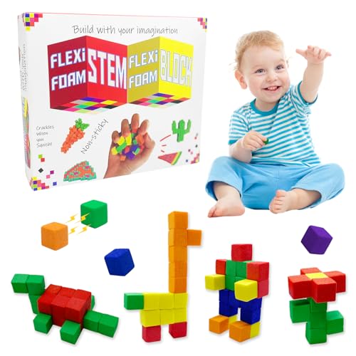 Yeefunjoy Bausteine in 6 Farben Blöcke, Selbstklebend Bauklötze Lernspielzeug Sensorische Bausteine Konstruktionsspielzeug für Kleinkinder Kinder, Montessori Spielzeug Geschenke für Kinder ab 3 Jahre Yeefunjoy Bausteine in 6 Farben Blöcke, Selbstklebend Bauklötze Lernspielzeug Sensorische Bausteine Konstruktionsspielzeug für Kleinkinder Kinder, Montessori Spielzeug Geschenke für Kinder ab 3 Jahre von Yeefunjoy