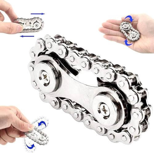 Yeefunjoy Fidget Chain Toys, Linkage Bike Chain Design Double Gears Figity Drehen Fingerspiele, Langlebige glatten Lagern, Abbau von Stress, Angst, Fidget Spielzeug für Erwachsene Kinder von Yeefunjoy