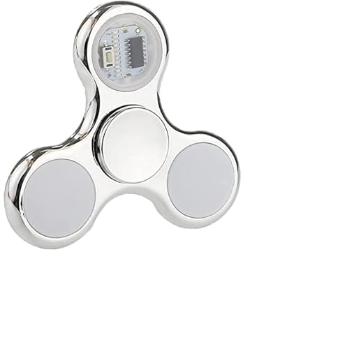 Yeefunjoy Led Light Fidget Toy, Glühen Hand-Fidget-Spielzeug, Hochgeschwindigkeit Stressabbau Spielzeug, Anti-Stress Fidget Toy Geschenk für Kinder Erwachsene ADHD (Silber) von Yeefunjoy