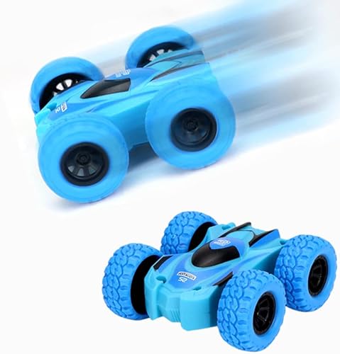 Yeefunjoy Monster Truck Spielzeugauto, 360 Grad Rotierende Trägheit Fahrzeug Spielzeugautos, Spielzeug Geschenk für Kinder Jungen Mädchen ab 3 4 5 6 7 8 9 10 Jahren (Blau) von Yeefunjoy
