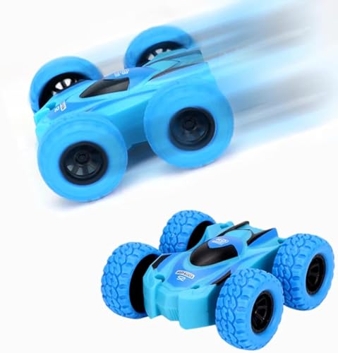 Yeefunjoy Monster Truck Spielzeugauto, 360 Grad Rotierende Trägheit Fahrzeug Spielzeugautos, Spielzeug Geschenk für Kinder Jungen Mädchen ab 3 4 5 6 7 8 9 10 Jahren (Blau) von Yeefunjoy