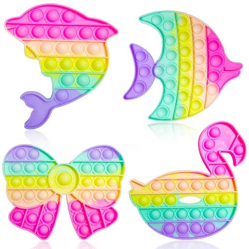 Yeefunjoy Push IT and POP Bubble, 4Pcs Poppit Pop Fidget-Toy Set, Sensorisches Fidget Spielzeug, Stressabbau Spielzeug, Geburtstagsgeschenk für Erwachsene und Kinder zu entlasten Angst und Autismus Yeefunjoy Push IT and POP Bubble, 4Pcs Poppit Pop Fidget-Toy Set, Sensorisches Fidget Spielzeug, Stressabbau Spielzeug, Geburtstagsgeschenk für Erwachsene und Kinder zu entlasten Angst und Autismus von Yeefunjoy