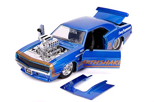Jada Toys Bigtime Muscle 1:24 1969 Chevy Camaro Earthshaker Die-Cast Car Candy Blue, Spielzeug für Kinder und Erwachsene von Jada