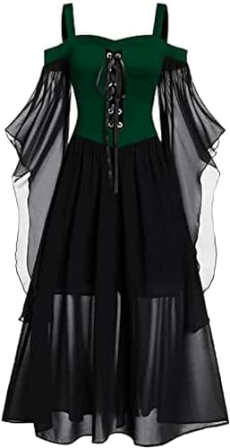 Yeehliny Mittelalter Kleidung Damen Gothic Kleid Mittelalter Kleid Mit Trompetenärmel Gothic Kleidung Renaissance Kleid Halloween Kostüm Vintage Steampunk Kleid Abendkleid Yeehliny Mittelalter Kleidung Damen Gothic Kleid Mittelalter Kleid Mit Trompetenärmel Gothic Kleidung Renaissance Kleid Halloween Kostüm Vintage Steampunk Kleid Abendkleid von Yeehliny