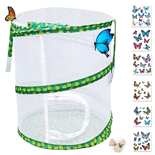 Schmetterlingshaus,Schmetterlinge Züchten,Schmetterlingsnetz,Faltbares Pop up Design für Kinder/Kinder Outdoor Aktivitäten,Schmetterling Habitat für Schmetterlinge/Kricket/Fliegen/Liebling/Pflanzen Schmetterlingshaus,Schmetterlinge Züchten,Schmetterlingsnetz,Faltbares Pop up Design für Kinder/Kinder Outdoor Aktivitäten,Schmetterling Habitat für Schmetterlinge/Kricket/Fliegen/Liebling/Pflanzen von Yeelan