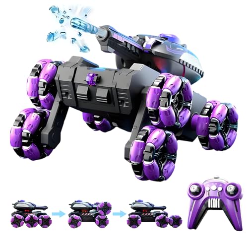 Yeelan Ferngesteuertes Auto, RC Panzer Auto Spielzeug Jungen ab 3 4 5 6 7 8 9 10 Jahre, Transformierbar für Schlacht, 360°-Drehung Coole Lichter Musik 6WD Kinder Toy Indoor & Outdoor Spiele von Yeelan