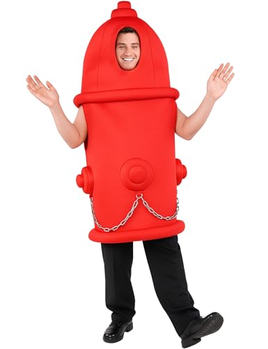 Yeenuo Lustiges Feuerhydranten-Kostüm für Erwachsene, Herren, Damen, Feuerwehrmann, Halloween, Party, Outfit, Übergröße, Mr Mrs Cosplay, Einteiler Yeenuo Lustiges Feuerhydranten-Kostüm für Erwachsene, Herren, Damen, Feuerwehrmann, Halloween, Party, Outfit, Übergröße, Mr Mrs Cosplay, Einteiler von Yeenuo