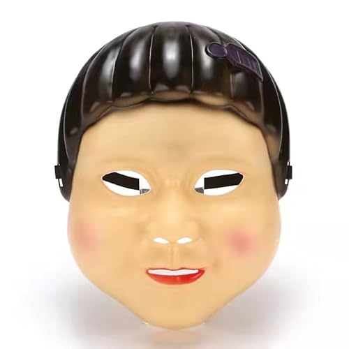 Yeesabella Koreanische traditionelle Game Guard Maske, Neuheit Masken Kreis Dreieck Quadrat Boss Frontman Gesichtsmaske für Soldat - Wächter Spieler Kostüm Karneval Mottoparty Mädchen von Yeesabella