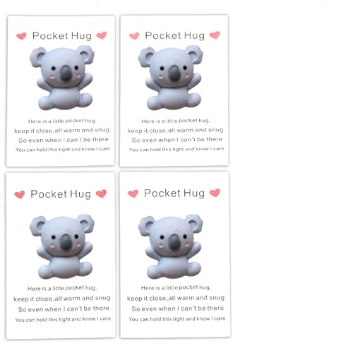 Yeesabella Taschenumarmung, ein kleines Taschenpoala-Umarmung, Koala-Ermutigungsgeschenk für Freunde, Liebhaber, Geburtstag, Valentinstag, niedliche Mini-Tier-Dekoration, Andenken, Ornament, 4 Stück Yeesabella Taschenumarmung, ein kleines Taschenpoala-Umarmung, Koala-Ermutigungsgeschenk für Freunde, Liebhaber, Geburtstag, Valentinstag, niedliche Mini-Tier-Dekoration, Andenken, Ornament, 4 Stück von Yeesabella