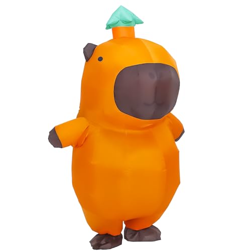 Yeffute Aufblasbares Capybara-Kostüm für Erwachsene, aufblasbares Halloween-Kostüm, lustige Tier-Kostüme (braun) von Yeffute