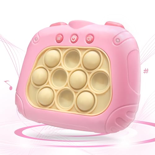 Yefun Pop On It Toy, Plopper Toy Electronic Sensor Game, Puzzle Game Machine Game Controller, Pop Electronic Game, Push Pop Handheld Game with 4 Modes for Children Adults (Rosa) von Yefun