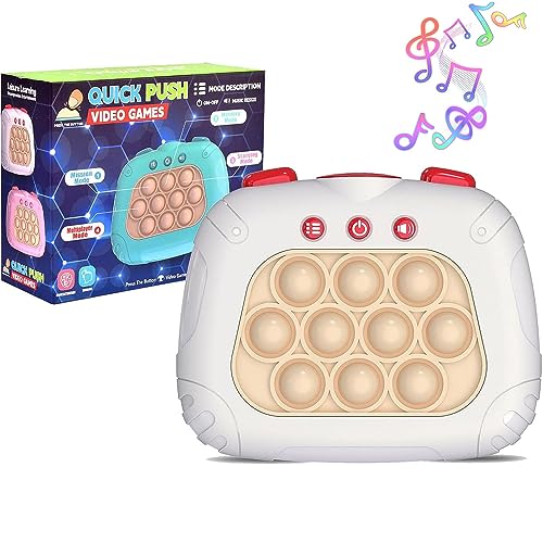 Yefun Pop Fidget it Quick Push Spiel, Pop Fidget Elektronisches Sensorspiel Game, Puzzle-Spielmaschine Game Controller Bubble Sensory Fidget Toy für Kinder Erwachsene（Weiß） von Yefun