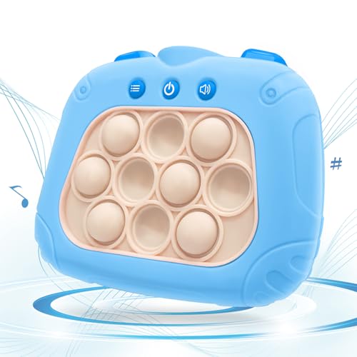 Yefun Pop on It Spielzeug, Plopper Elektronisches Sensorspiel, Puzzle-Spielmaschine Game Controller, Elektronisches Spiel, Push Handheld Spiel mit 4 Modi für Kinder Erwachsene(Blau) von Yefun