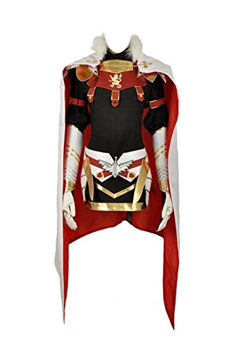 Fate Rider Mädchen Kleid Astolfo Kostüm mit Umhang, Rot, XL von Yejue