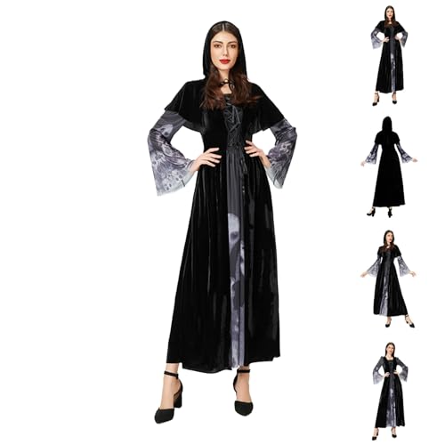 Mittelalterliches Kleid für Damen, Gothic, lang, Renaissance, Palast-Kleid im viktorianischen Stil, lang, 800er, Vintage, elegant, Prinzessinnenkostüm, Korsett-Kostüm für Halloween von Yekdmxop