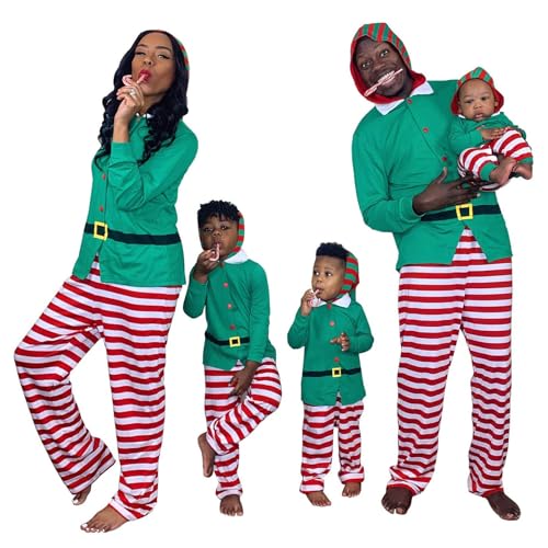 Yekdmxop Elfe Kostüm Weihnachten Set Kostüme Weihnachten Familie Weihnachten Kleid Damen Mädchen Neujahr Elfe Kleidung Herren Kinder Lustig Weihnachten Elfen Anzug Einstellbare Größen von Yekdmxop