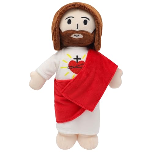 Yelakey Jesus Plüschtier Mein Freund Jesus Plüschtier Herz von Jesus Plüsch Retter Puppe für Kirche Sonntag Schule Religiöse Ostern Geschenk für Kinder Kinder von Yelakey