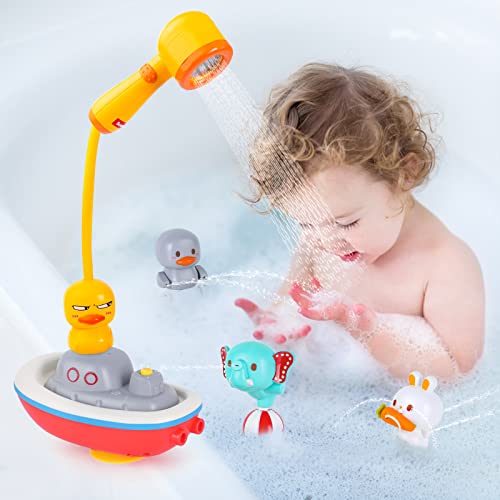 Yellcetoy Badespielzeug Badewannenspielzeug ab 1 2 Jahre Wasser Spielzeug Baby Badespielzeug für Kleinkinder Kinder Enten Sprinkler Bad Spielzeug von Yellcetoy