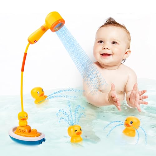 Yellcetoy Badespielzeug Badewannenspielzeug ab 1 2 Jahre Wasser Spielzeug Baby Badespielzeug für Kleinkinder Kinder Gelbes Enten Sprinkler Bad Spielzeug von Yellcetoy