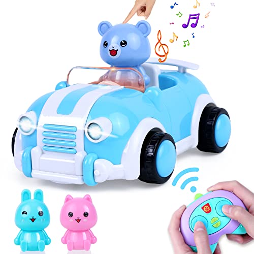 Yellcetoy Spielzeug ab 2 Jahre Mädchen Junge Kinder Spielzeugauto ab 3 Jahren Motorikspielzeug mit Lichtern und Musik Fernbedienung Ferngesteuertes Auto Geschenk für Junge Mädchen 2 3 4 5 + Jahre von Yellcetoy